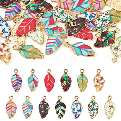 13Pcs 13 Styles Alloy Enamel Pendants ENAM-TA0009-06-1