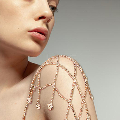 1Pc Crystal Rhinestone Shouder Chain Strap AJEW-HY0001-36-1