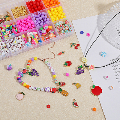 DIY Furit Theme Jewelry Making Finding Kit DIY-CA0005-41-1