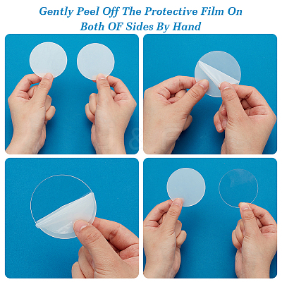 Flat Round Acrylic Chassis Display Pedestals DIY-FG0005-55A-1