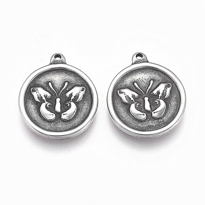 304 Stainless Steel Pendants STAS-P225-088AS-1