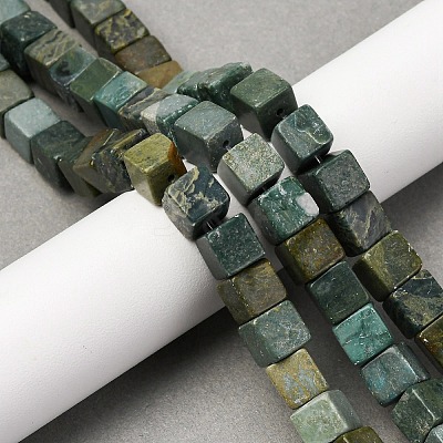 Natural Shoushan Jade Beads Strands G-B155-C03-8x8mm-1