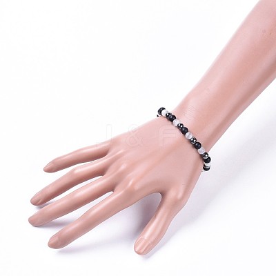 Cat Eye Stretch Bracelets BJEW-JB04591-01-1