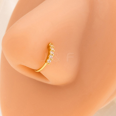 Alloy Crystal Rhinestone Hoop Clip on Nose Rings FS-WG08008-01-1