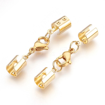 304 Stainless Steel Lobster Claw Clasps STAS-P207-07G-A-1