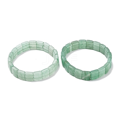 Natural Green Aventurine Faceted Beaded Stretch Bracelets for Women BJEW-K251-08J-1