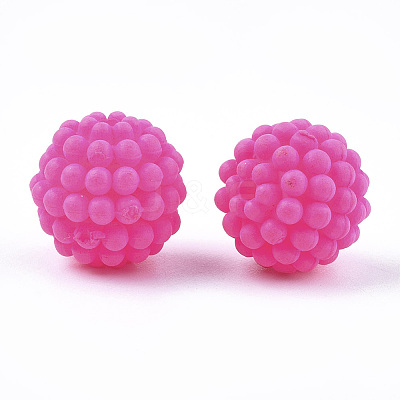 Rubberized Style Acrylic Beads LS-MACR-T022-02I-1