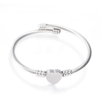 Tarnish Resistant 316 Surgical Stainless Steel Torque Bangles X-BJEW-D437-A37-P-1