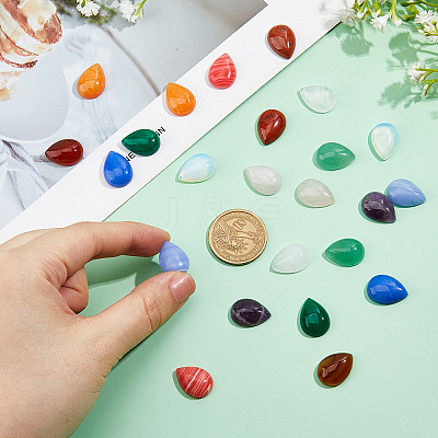 24Pcs 12 Styles Natural & Synthetic Mixed Gemstone Cabochons G-FH0002-53-1