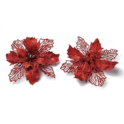 Plastic Glitter Artificial Flower HJEW-R124-05-1