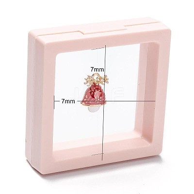 Square Transparent PE Thin Film Suspension Jewelry Display Box CON-D009-01B-04-1