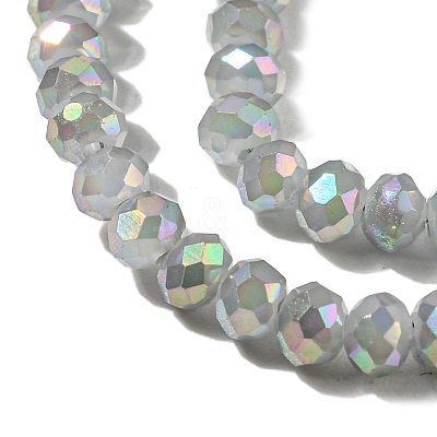 Electroplate Glass Beads Strands GLAA-F078-FR15-1