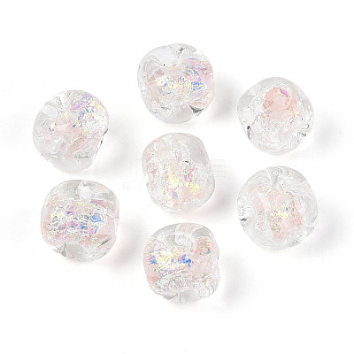 Handmade Foil Lampwork Beads Strands FOIL-T008-04A-1