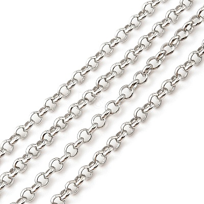 Anti-Tarnish Rhodium Plated 925 Sterling Silver Rolo Chains STER-F052-05P-1