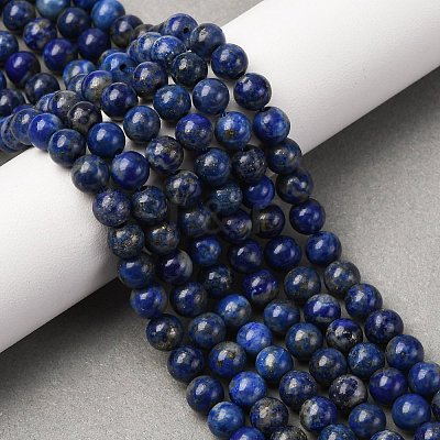 Natural Lapis Lazuli Bead Strands G-G953-03-6mm-1