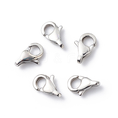 Tarnish Resistant 304 Stainless Steel Lobster Claw Clasps STAS-Q048-1-1