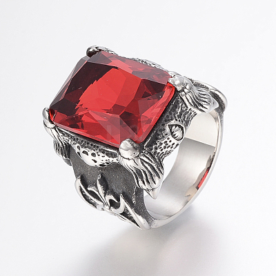 304 Stainless Steel Finger Rings RJEW-G091-26-A-1
