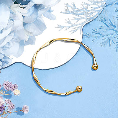 8Pcs 2 Colors Alloy Open Cuff Bangles BJEW-GO0002-26-1