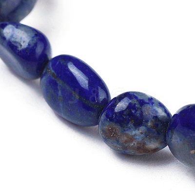 Natural Lapis Lazuli Bead Stretch Bracelets BJEW-K213-18-1
