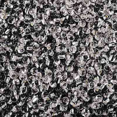 6/0 Baking Paint Transparent Fringe Glass Seed Beads X1-SEED-N006-06A-1