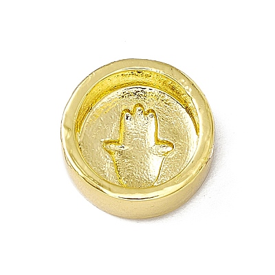Real 18K Gold Plated Brass Enamel Beads KK-F814-05G-M-1