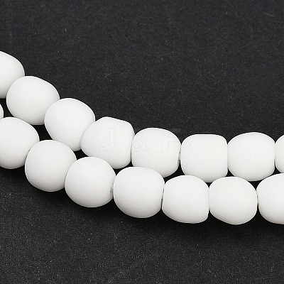 Frosted Handmade Lampwork Beads LAMP-C022-01E-1