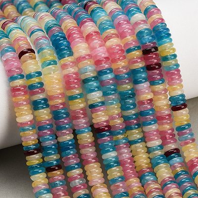 Dyed Natural White Jade Beads Strands GG-CBA47A4-C01-2X6MM-1