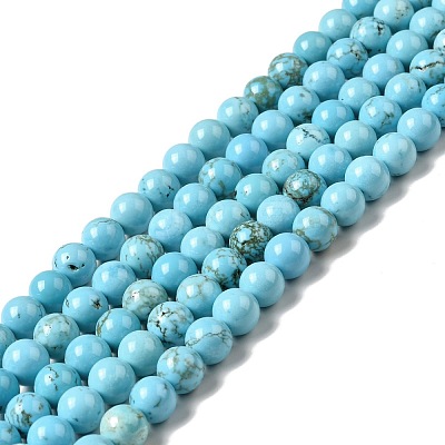 Dyed & Heated Natural Magnesite Beads Strands G-G924-01B-02-1