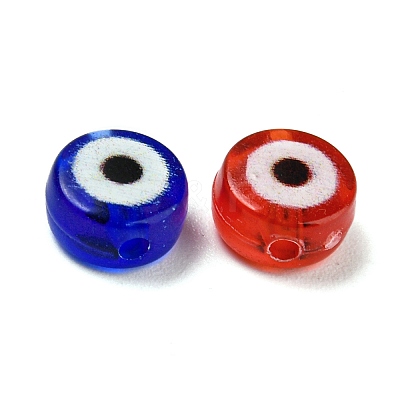 Transparent & Printed Acrylic Beads OACR-G021-02-1