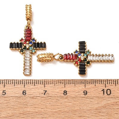 304 Stainless Steel Rhinestone Pendants RB-CBA5CCB-05E-G-1
