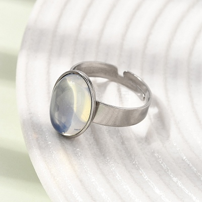 Adjustable 304 Stainless Steel Finger Rings for Women GG-CBA7994-04P-1