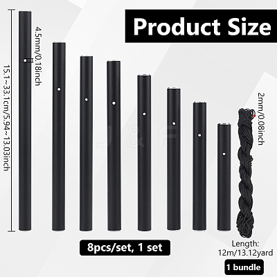 Aluminum Round Tube Big Pendants FIND-PH0059-56-1