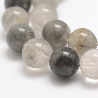 Natural Cloudy Quartz Beads Strands X-G-E376-8mm-01-1