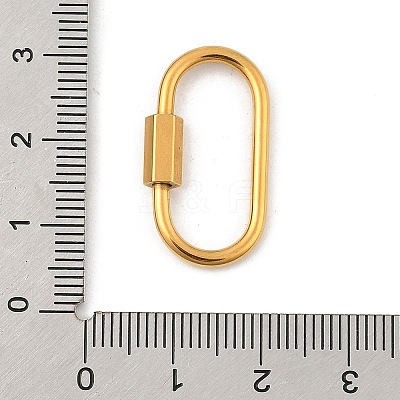 Ion Plating(IP) 304 Stainless Steel Screw Carabiner Lock Charms X-STAS-H107-04D-G-1