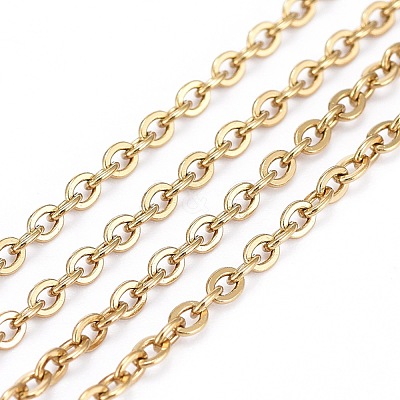 3.28 Feet Ion Plating(IP) 304 Stainless Steel Cable Chains X-CHS-H007-55G-1