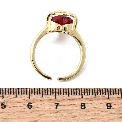 Brass Micro Pave Cubic Zirconia Open Cuff Rings RJEW-P178-02A-G-1