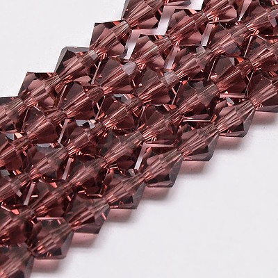 Imitate Austrian Crystal Bicone Glass Beads Strands GLAA-F029-5x5mm-05-1
