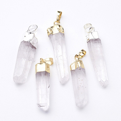 Natural Quartz Crystal Pendants G-D140-16-1