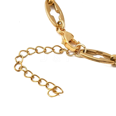 304 Stainless Steel Hollow Cross-Linked Chain Bracelets for Women BJEW-JB12295-01-1