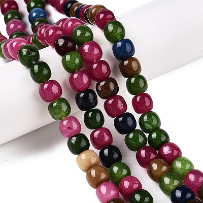 Dyed Natural White Jade Beads Strands G-T138-210A-1