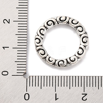 Tibetan Style Alloy Linking Rings TIBE-M004-13AS-02-1