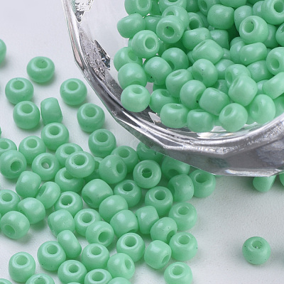 Baking Paint 8/0 Glass Seed Beads SEED-Q025-3mm-L17-1