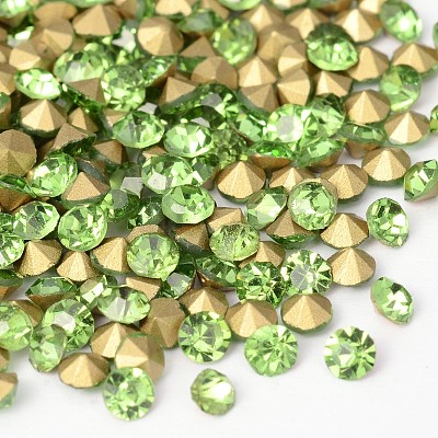 Back Plated Grade A Diamond Glass Pointed Rhinestone RGLA-SS4-009-1