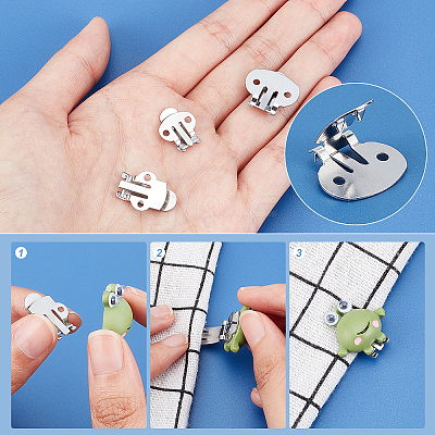 60Pcs 3 Style Iron Large Flat Blank Clips IFIN-PH0001-77-1