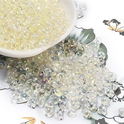 6/0 Inside Colours Fringe Glass Seed Beads SEED-A034-03I-1