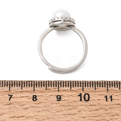 Adjustable Brass Micro Pave Cubic Zirconia Finger Rings CU-CBABA66-06P-1