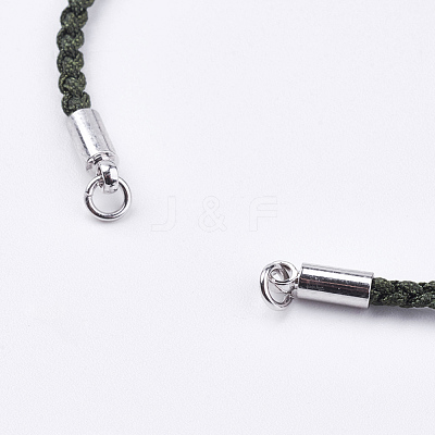 Braided Cotton Cord Bracelet Making MAK-I006-16P-1