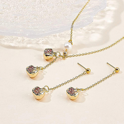 Brass Micro Pave Chocolate Cubic Zirconia Charms KK-BC0009-05-1