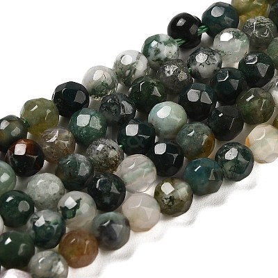 Natural Moss Agate Beads Strands G-Z068-B08-02-1