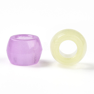 Transparent Luminous Acrylic Beads X-OACR-N137-34-1